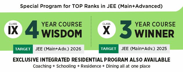 Exclusive 3 Year / 4 Year Program for IIT-JEE (Residential & Non-Residential) : For Class 9th & 10th
